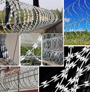 Premium Galvanized Concertina Wire Fence 900mm 600mm 450mm for Sale I