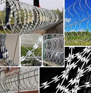 Premium Galvanized Concertina Wire Fence 900mm 600mm 450mm for Sale I