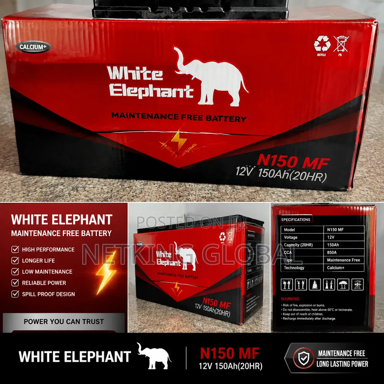 150 Ah White Elephant Battery