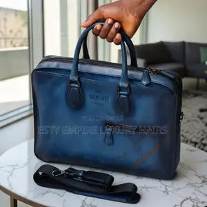 High-Quality Luxury Berluti Genuine Leather Laptop Bag