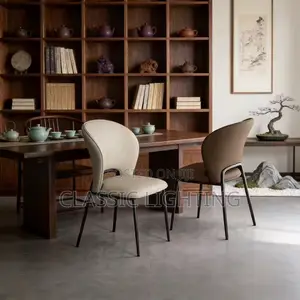 Home Dining Chairs Purpose Dining Table Simple Modern Leather Backrest