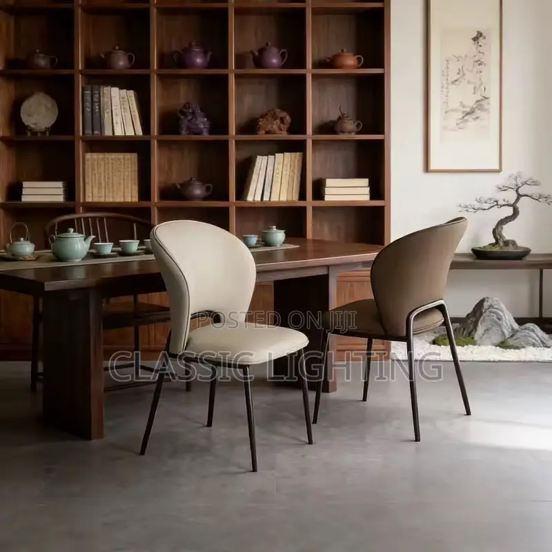 Home Dining Chairs Purpose Dining Table Simple Modern Leather Backrest