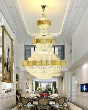 Luxury Crystal Stair Chandelier Lighting Hotel Large Hanging Light