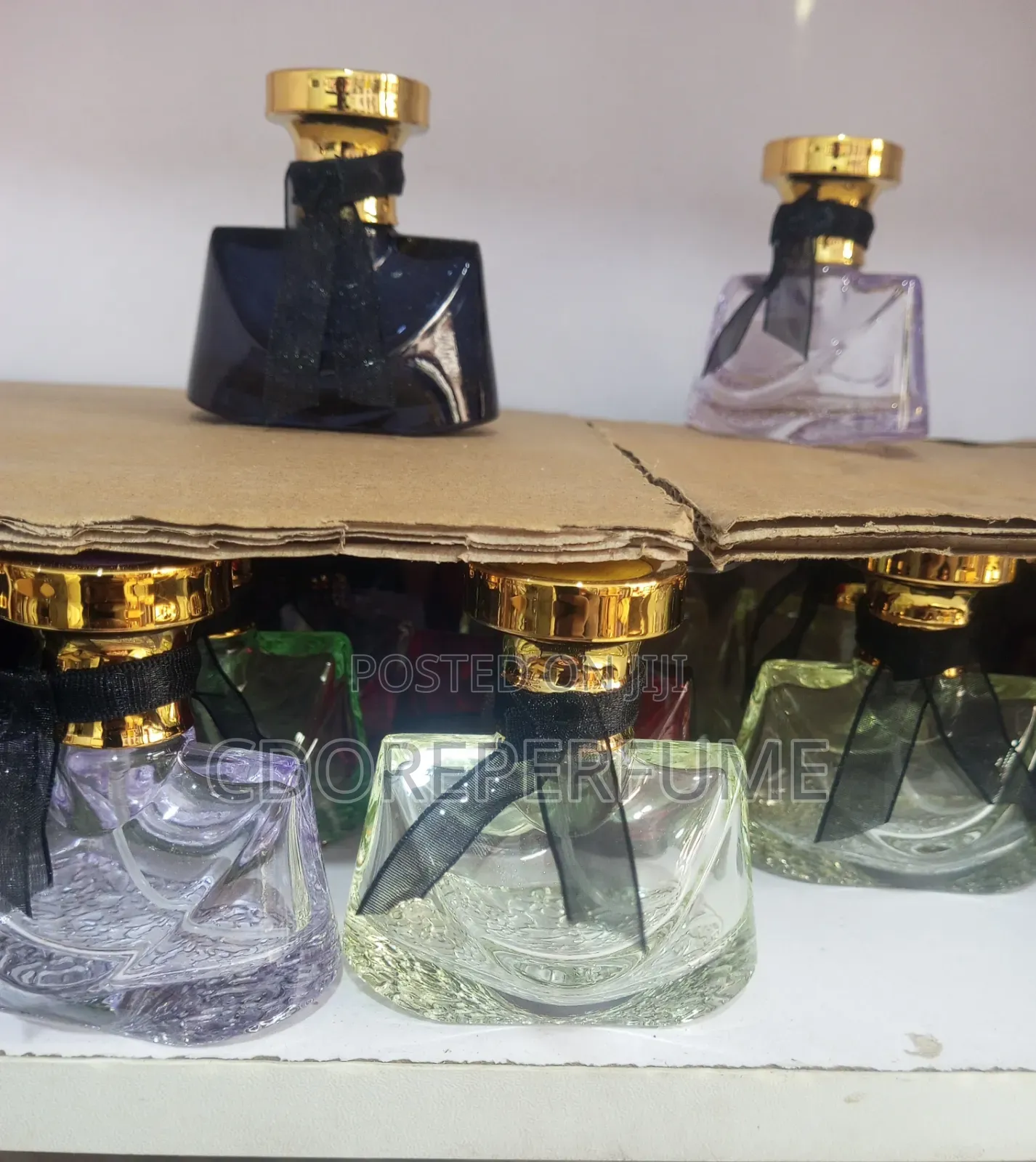 Black and Transparent Perfume Bottle