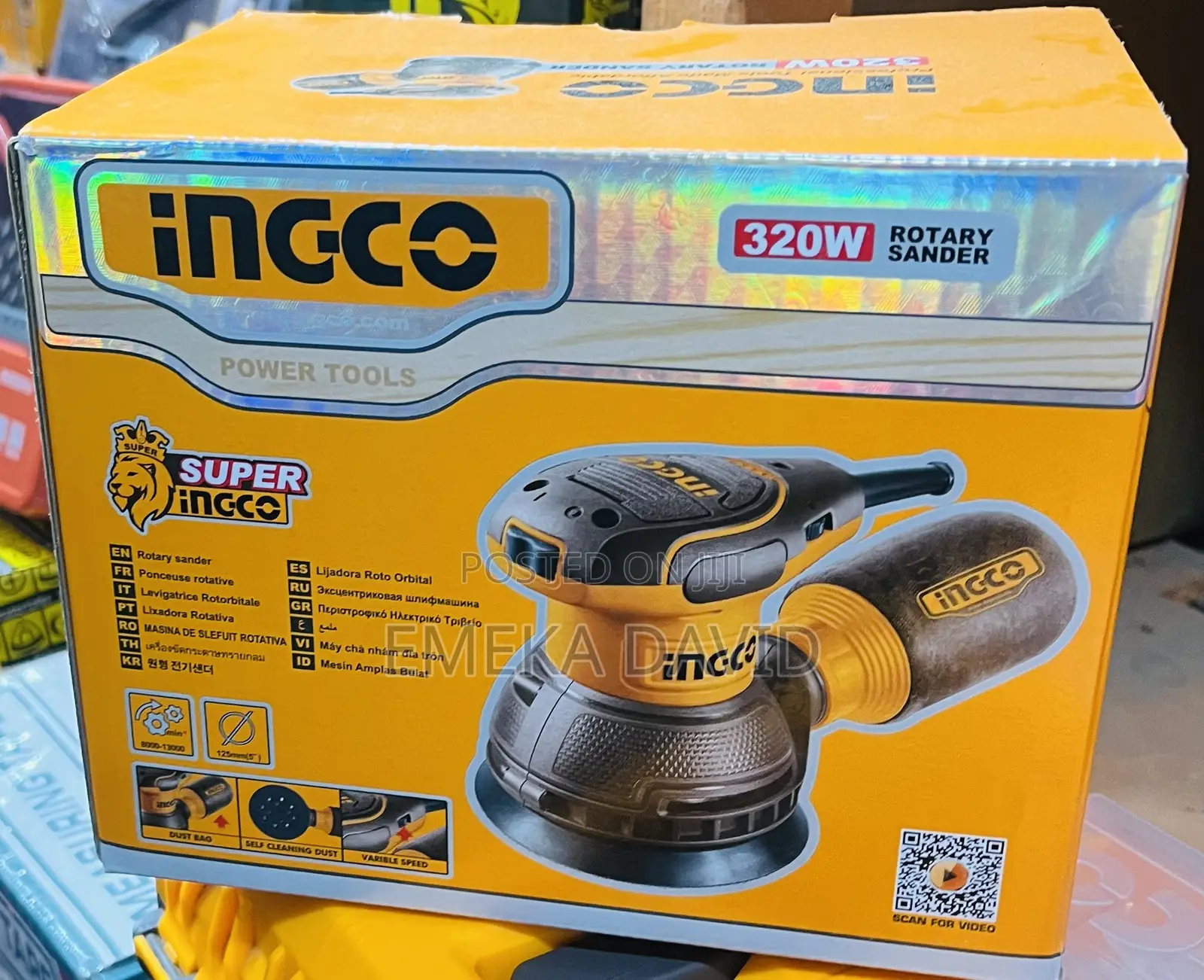 Ingco 320W Rotary Sander.
