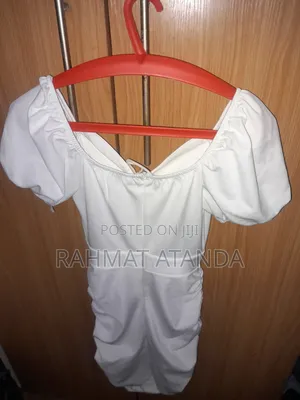 Women's White Ruched Mini Dress – Excellent Condition