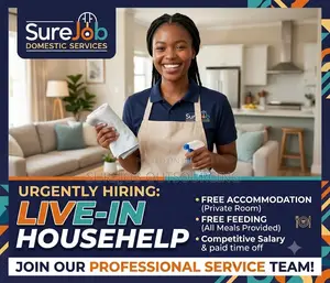 Urgent: Live-in Househelp (Free Accommodation Feeding)