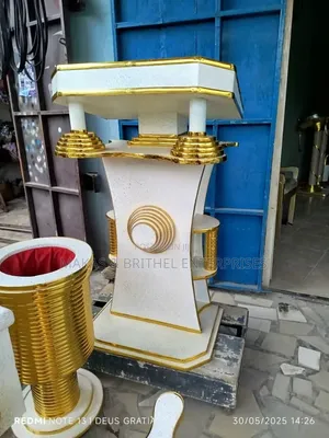 Portable Modern Church Pulpits With Offering Drum
