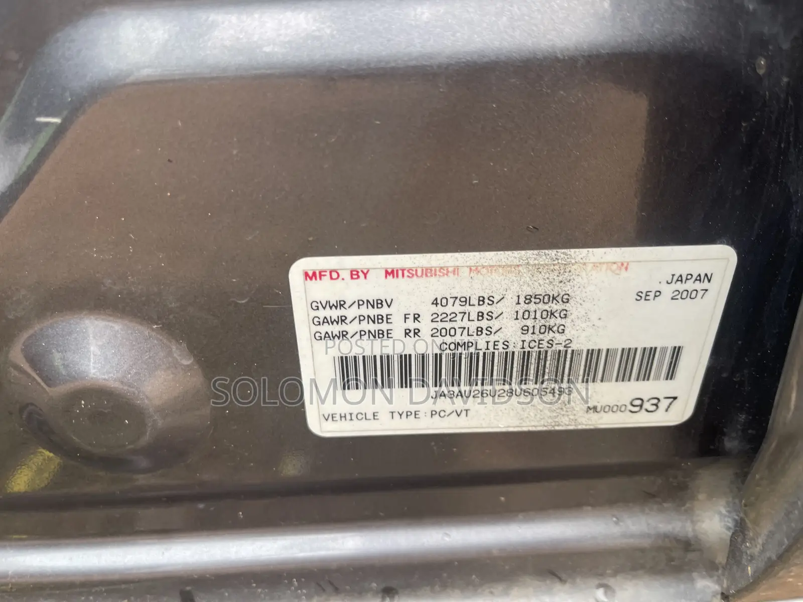 Mitsubishi Lancer 2008 Gray