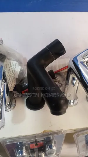 Black Wall-Mounted Basin Tap