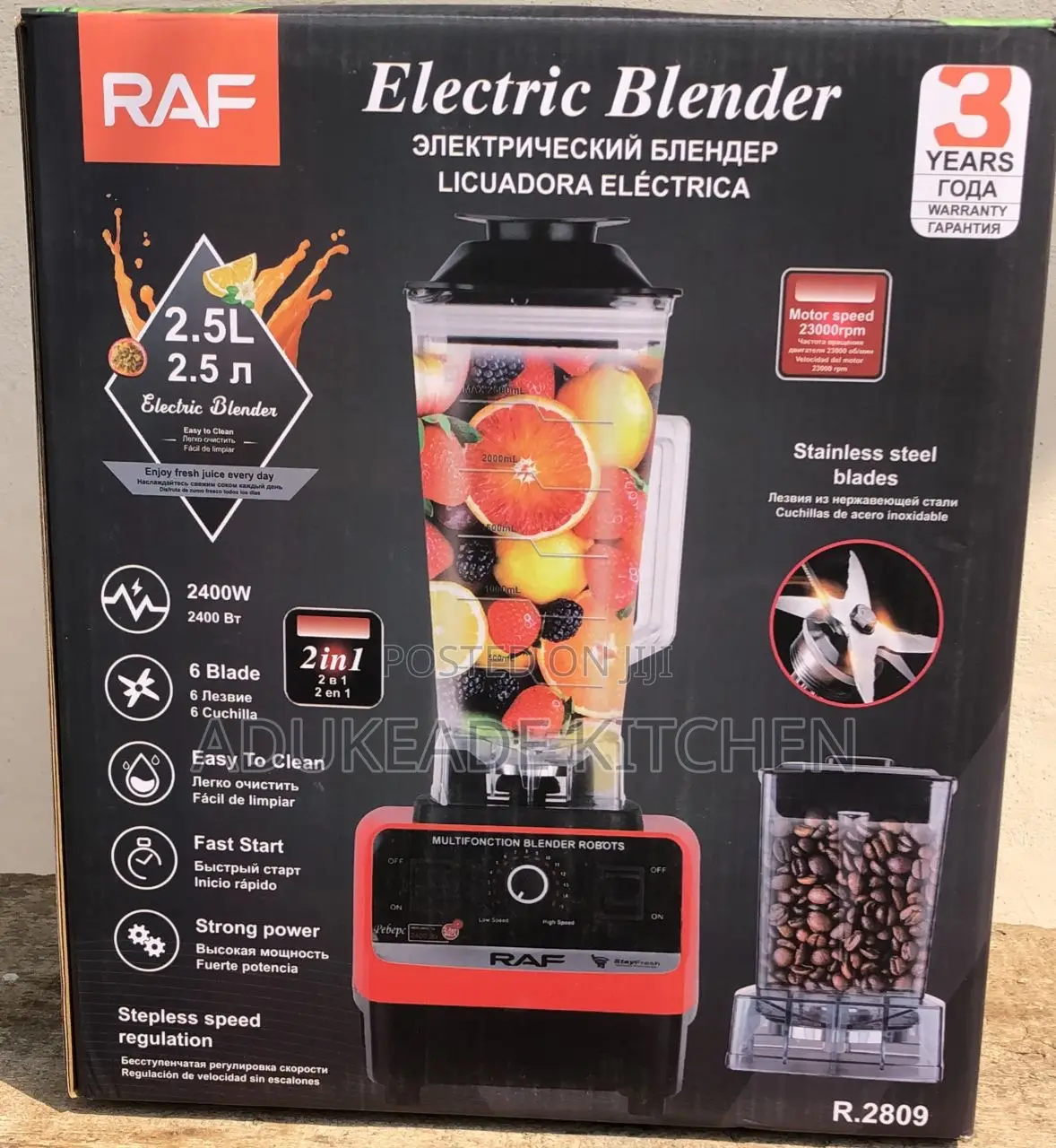 2in1 Raf Electric Commercial Blender