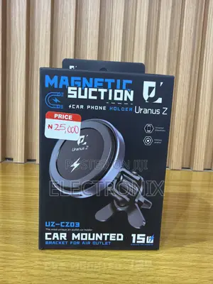Uranus Z Magnetic Suction Car Phone Holder + Charger 15W