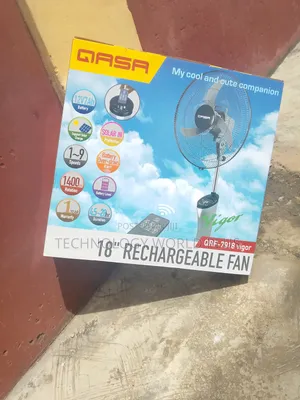 Qasa Vigor Rechargeable Fan – Powerful 18" Standing Fan