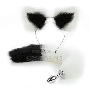 Anal Plug With Feather and Rabbit Hear Role Playing Bedroom Toy
