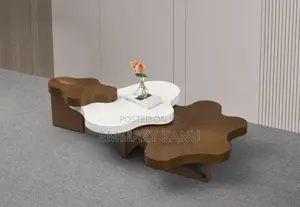 Luxury Flower-Shaped Nesting Center Table