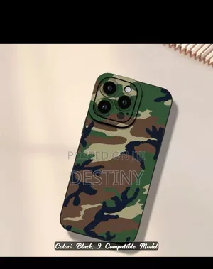 Phone Case - Camo Pattern , Full Camera Protection for iPhone 15