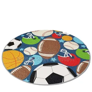 Round Basketball Court Rug