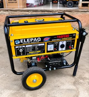 Original Elepaq 5.5kVA Key Start Gasoline Generator With Wheels –