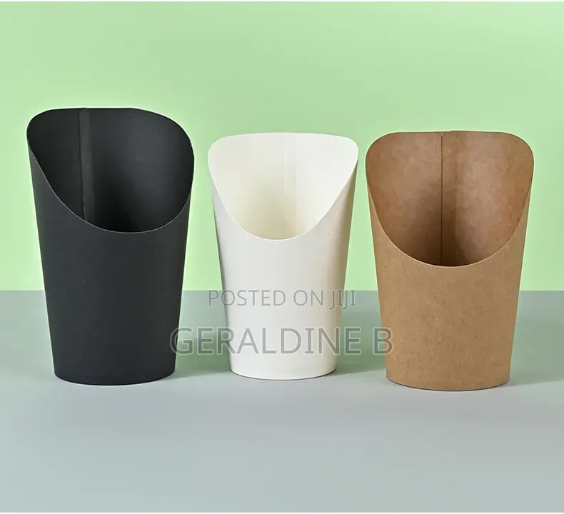 Small Chops Pouches and Kraft Paper Oblique Scoop Cups
