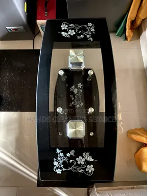 Luxury Black Glass Center Table