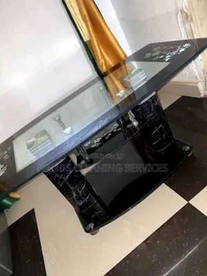 Luxury Black Glass Center Table
