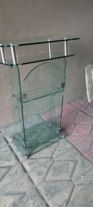High Quality White Glass Pulpit for Church