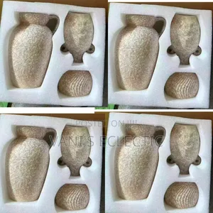 3-Piece Decorative Stone Ceramic Vase Set