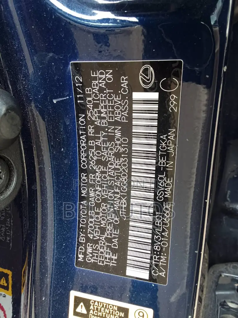 Lexus ES 2013 Blue