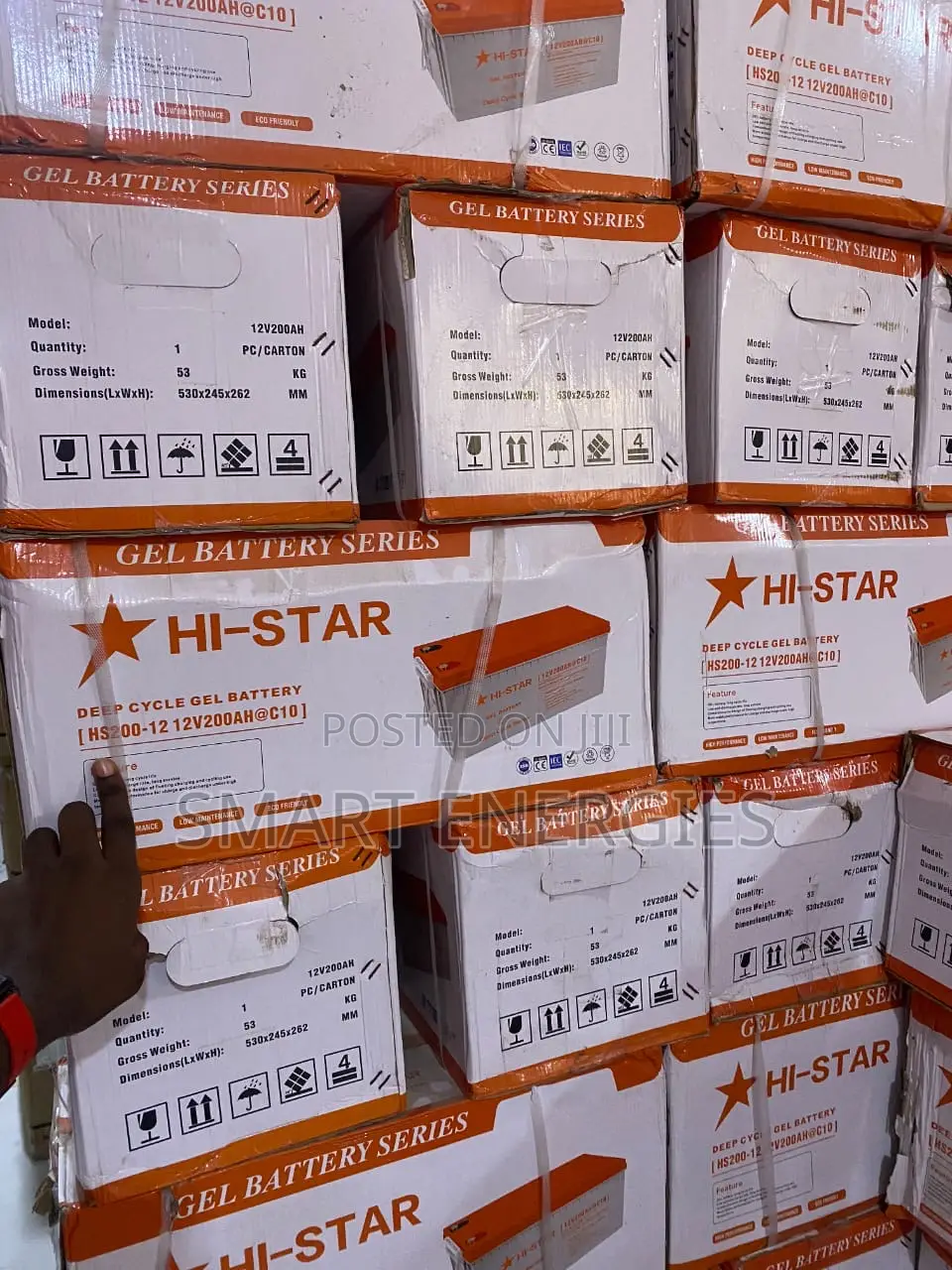 12v 200Ah Histar Dry Cell Battery