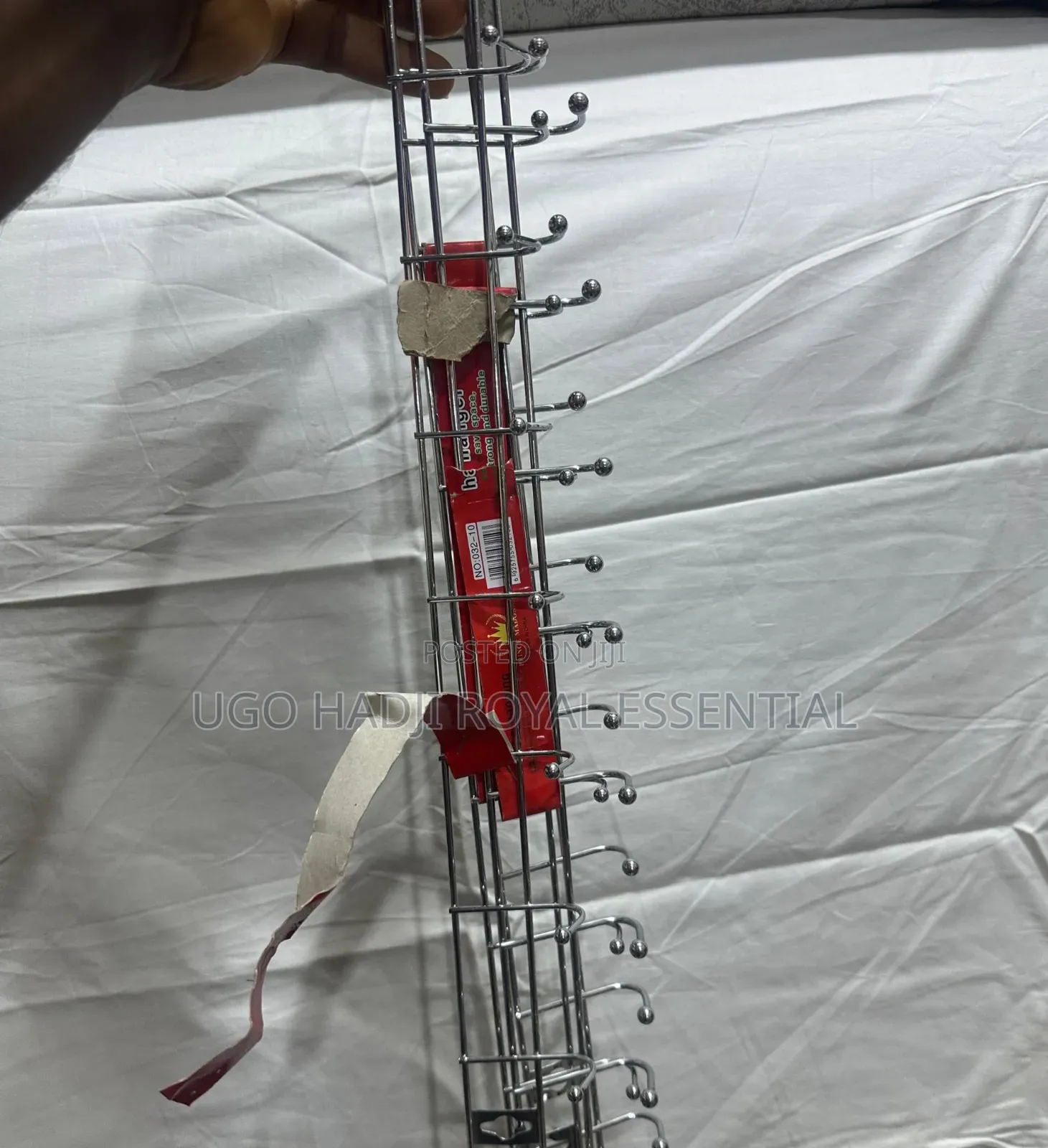 Multi-Purpose Stainless Steel Wall Mounted Hook Rack (10 Hooks)