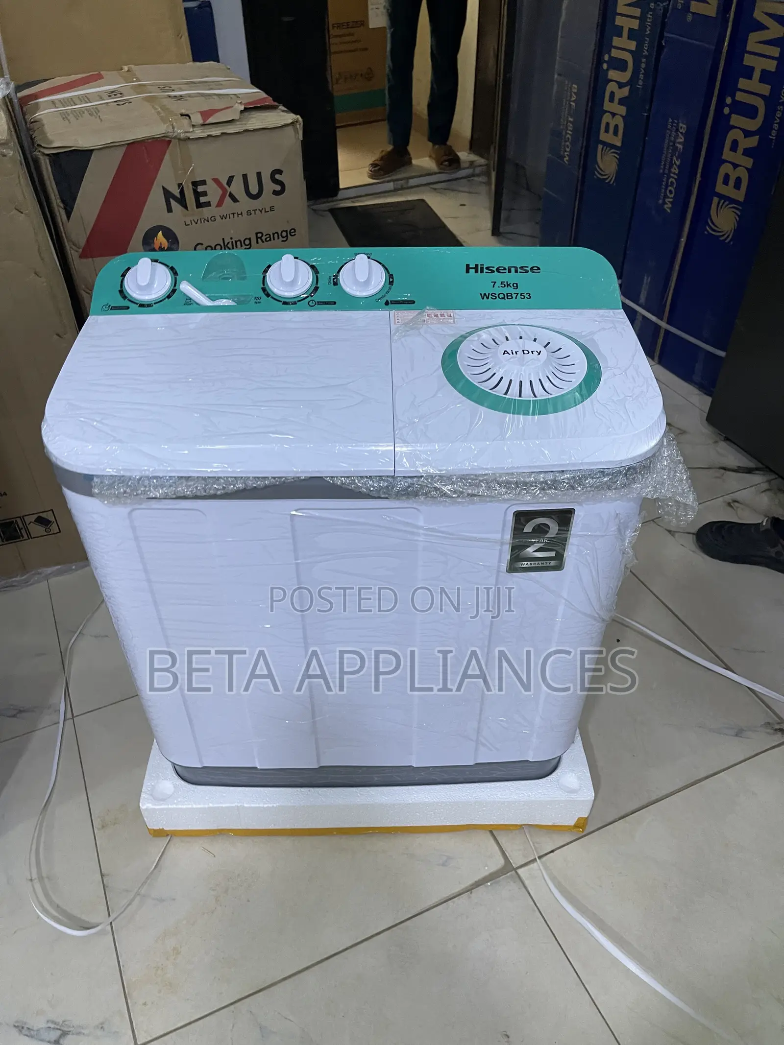 Hisense 7.5kg Dual Action Laundry Machine