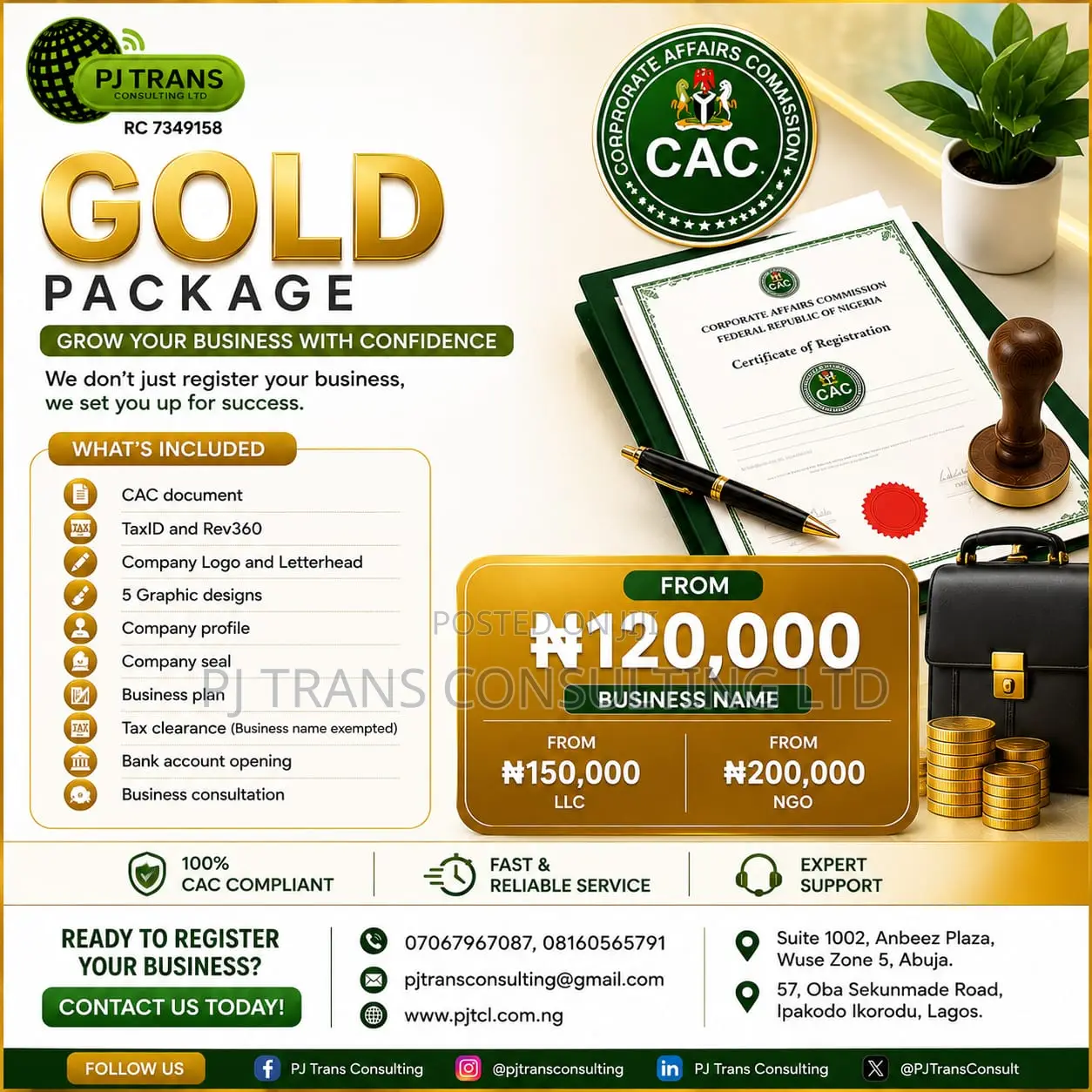 Cac Registration Packages