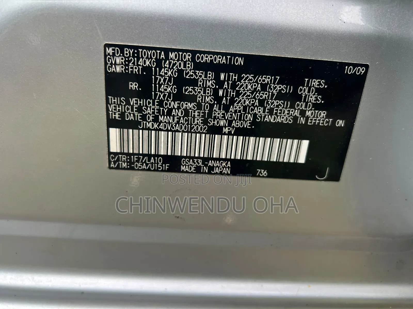 Toyota RAV4 2010 Silver