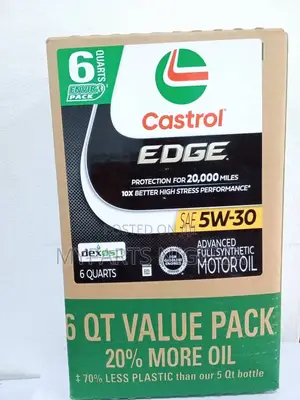 5w-30 Castrol Edge Advanced Full Synthetic Motor Oil, 6 Qt EcoPack