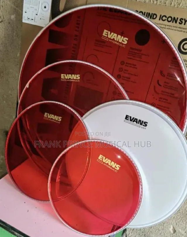 Evans Hydraulic Red Drumhead Set + Evans UV1 Coated Snare Head