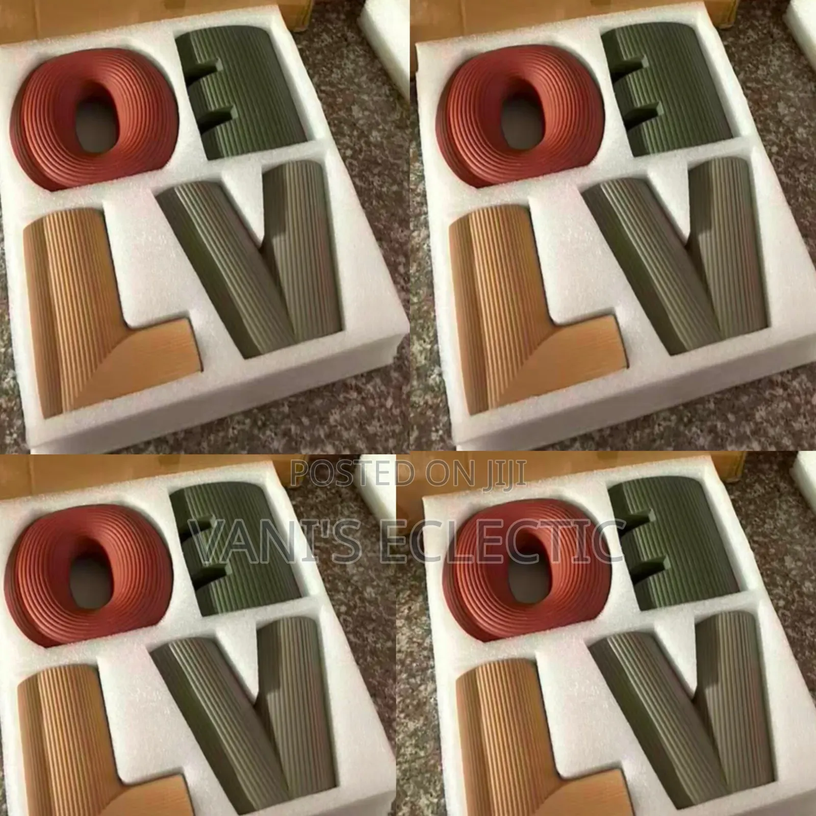 Ceramic "LOVE" Letter Vase Sets