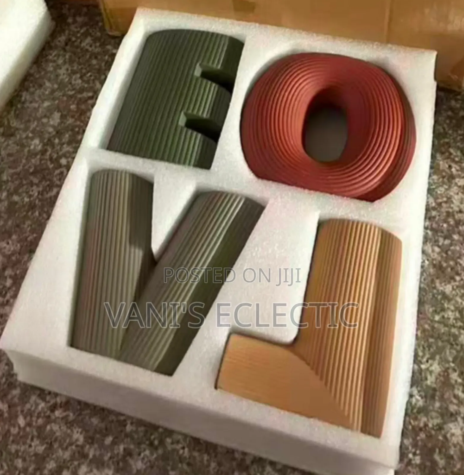 Ceramic "LOVE" Letter Vase Sets