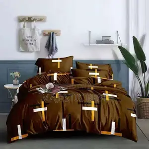 4 X 6 Fibre Duvet Set( Pattern Design Bedsheet, Pillowcases Duvet)