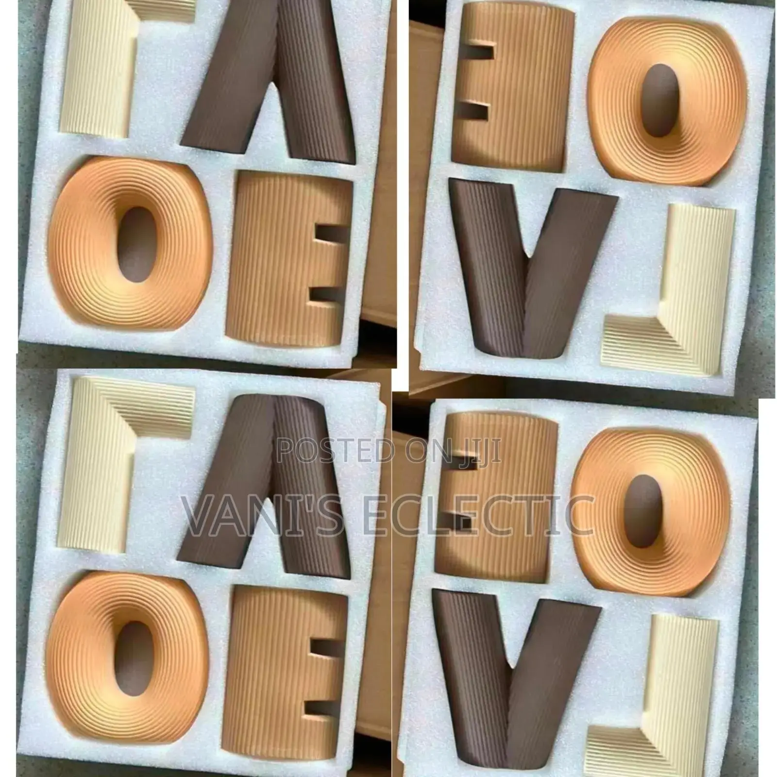 Ceramic "LOVE" Letter Vase Sets