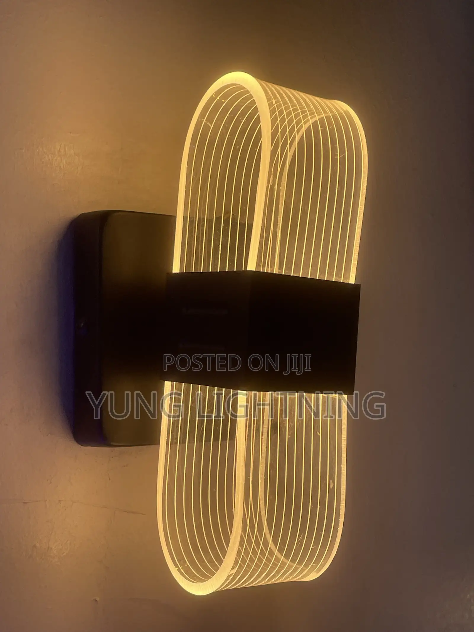 3 Color Modern Oval LED Wall Light Elegant Indoor Decorative Lamp