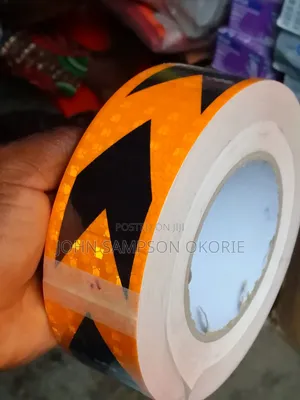 2" Yellow With Black Arrow Adhesive Tape