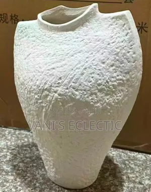 White Stoneware Ceramic Vase