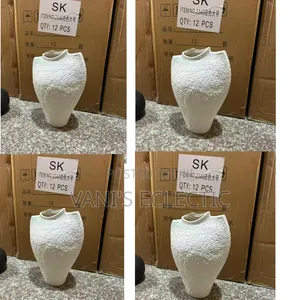 White Stoneware Ceramic Vase