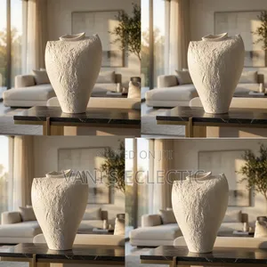 White Stoneware Ceramic Vase