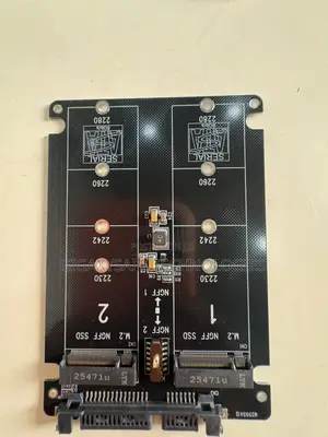 Dual M.2 NVMe SSD to PCIe X4 Adapter Card M-Key, 2242/2260/2280