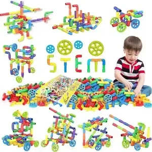 100-Piece Boxed Children's Pipe Building Block Toys
