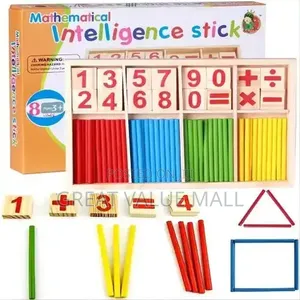 Colorful Wooden Sticks Children's Math Teaching Aids Counting Sticks
