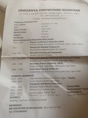 Manufacturing CV