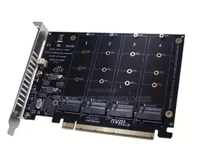 4-Port M.2 NVME M-Key SSD to PCIE X16 Reader Expansion Card