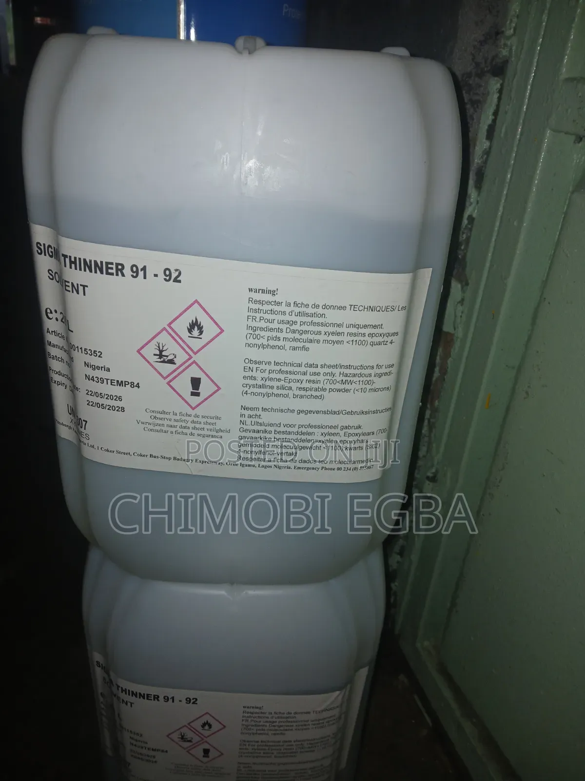 Sigma THINNER 91 92 20LT